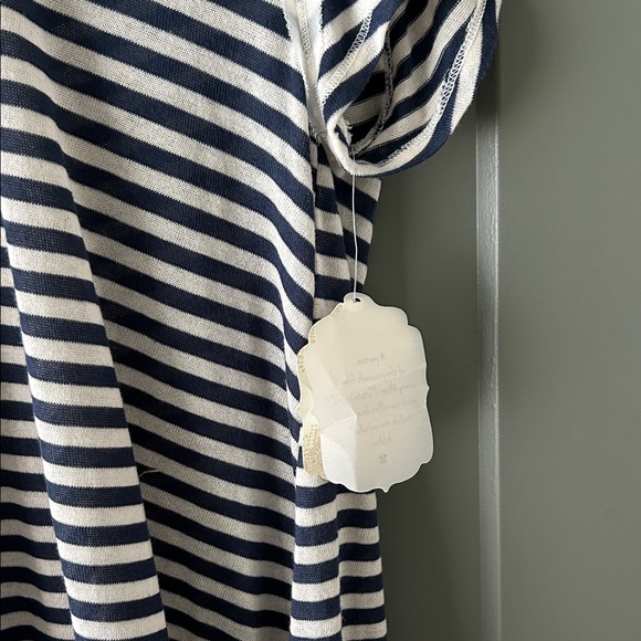 Altar'd State Navy and White Striped Blouse Size Medium New! - Picture 2 of 5